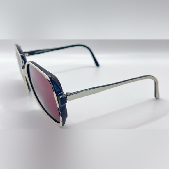 Vintage ClearVision 271 Black White Oval Sunglasses Frames Only - Picture 2 of 8